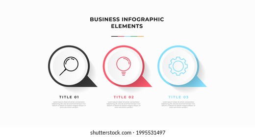 Presentación de la plantilla de infografía del negocio con 5 opciones o pasos. Plantilla moderna de diseño infográfico. Concepto creativo de cinco etapas del proyecto empresarial
