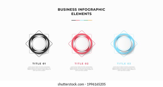 Presentation business infographic template with 5 options or steps. Modern infographic design template. Creative concept of five stages of business project