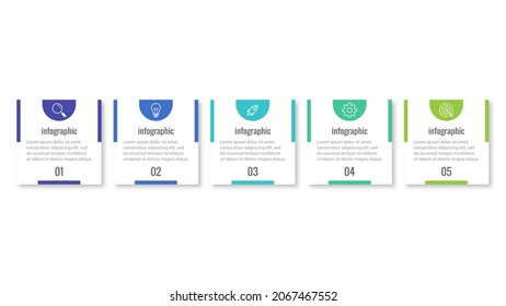 Presentation business infographic template with 5 options