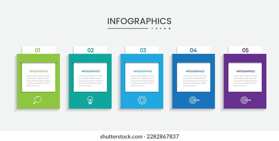 Presentation business infographic template with 5 options