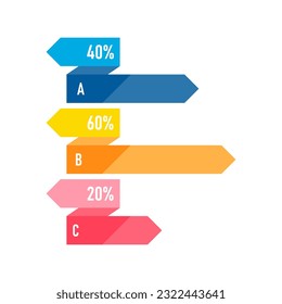 Presentación de la plantilla de infografía del negocio con 5 opciones o pasos. Plantilla moderna de diseño infográfico. Concepto creativo de cinco etapas del proyecto empresarial