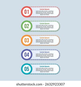 Apresentação modelo de infográfico de negócios em 5 opções