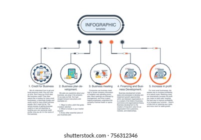 Presentation business infographic template with 5 options. Vector illustration.