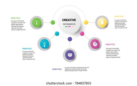 Presentation business infographic template with 5 options, Timeline infographics design vector and marketing icons can be used for workflow layout, steps or processes.