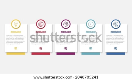 Presentation business infographic template with 5 options