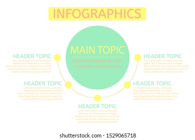 Presentation business infographic template with 5options. Vector illustration.workflow layout, process diagram, flow chart, info graph.