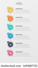 Presentation business infographic template with 6 options