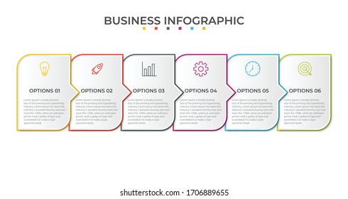 Plantilla de información empresarial de presentación con 6 opciones