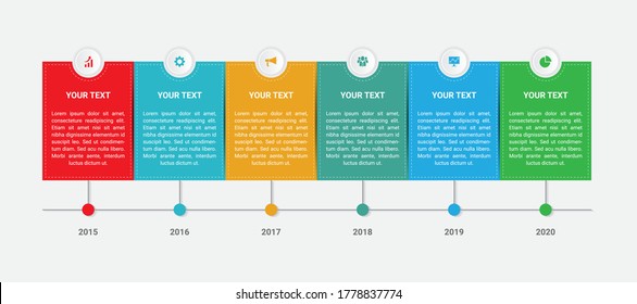 Presentation business infographic template with 6 options