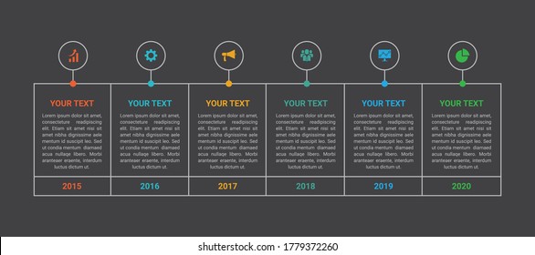 Presentation business infographic template with 6 options