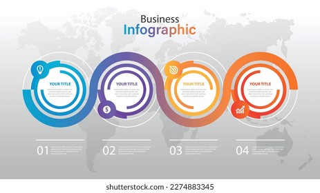 Presentation business infographic template with 6 options