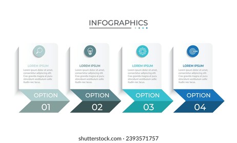 Presentation business infographic template with 6 options