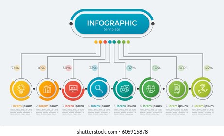 Presentation Business Infographic Template With 8 Options