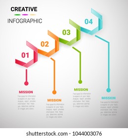 
Presentation business infographic template, Abstract infographics number options template with 4 steps. Vector illustration.