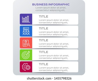 Presentation business infographic template. Abstract elements of graph, diagram with steps, options, parts or processes. Vector illustration.
