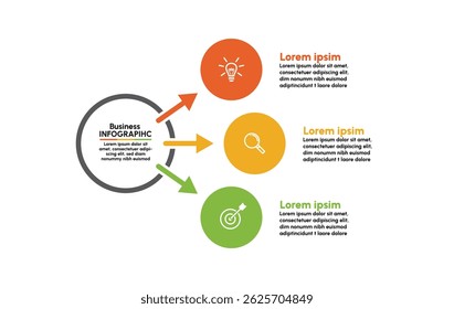 Fondo de Plantilla de infografía de presentación de negocios