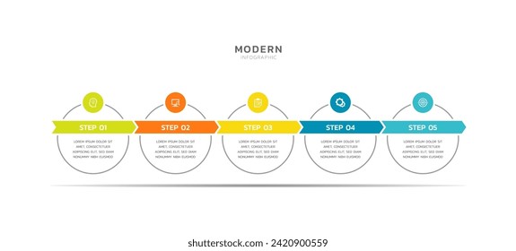 Presentation business infographic template colorful design