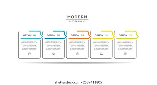 Apresentação negócio modelo infográfico design colorido