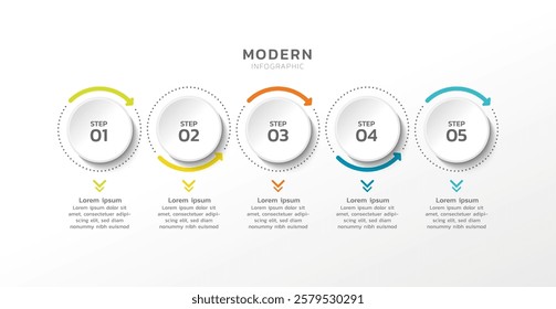 Presentation business infographic template colorful design