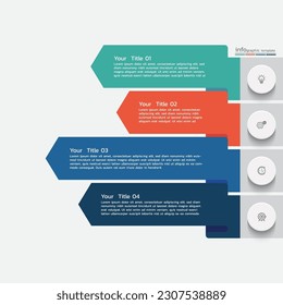 Presentation business infographic template design with 4 steps