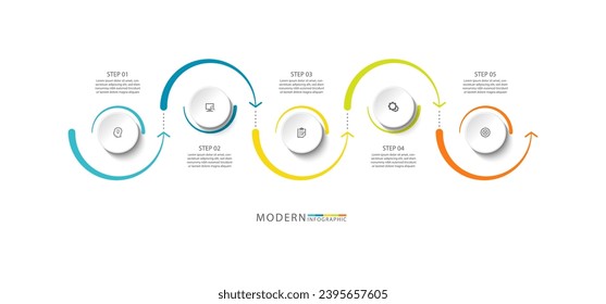 Presentation business infographic template design colorful