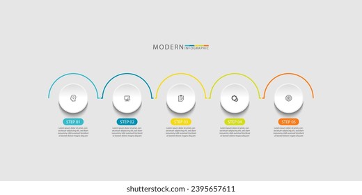 Presentation business infographic template design colorful