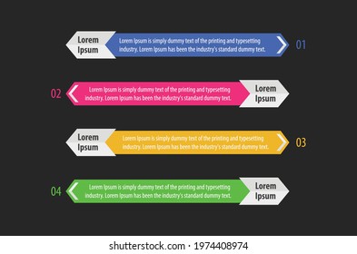 Presentation business infographic template with four Steps