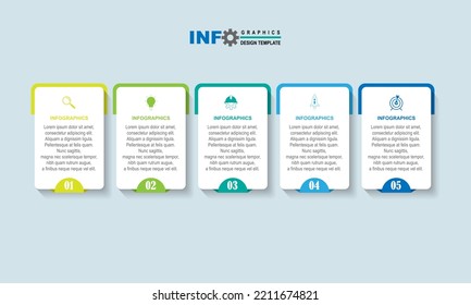 presentation Business Infographic 
 template, with icons and 5 options or steps