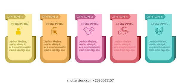 Presentation business infographic template with icons.Can be used for process diagram, presentations, workflow layout, banner, flow chart.Vector illustration.