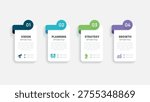 Presentation business infographic template label vector.