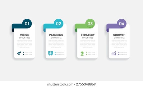 Presentation business infographic template label vector.
