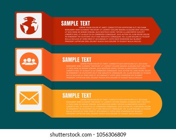 Presentation business infographic template with options. Vector illustration.