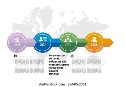 Plantilla de infografía de negocios de presentación con porcentaje de opciones, ilustración vectorial