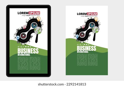 Presentation business infographic template with options percentage, vector illustration