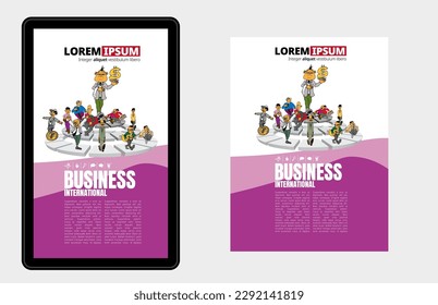 Presentation business infographic template with options percentage, vector illustration