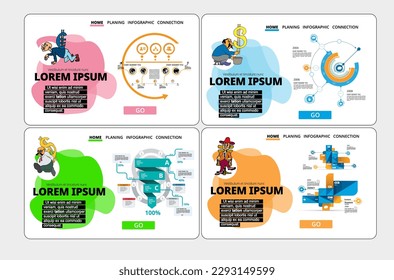 Presentation business infographic template with options percentage, vector illustration