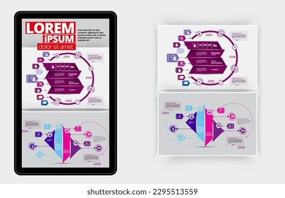 Presentation business infographic template with options percentage, vector illustration