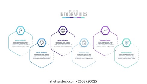 Presentation business infographic template with options
