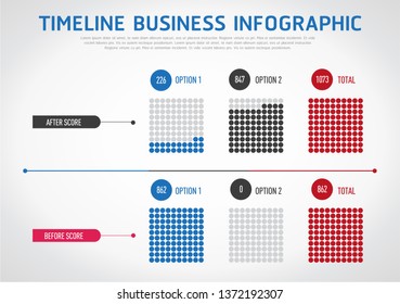Presentation business infographic template. Business process chart infographics Company presentation slide template. Modern vector info