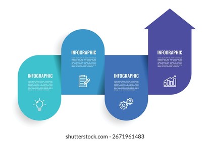 Presentation business infographic template , timeline 4 step