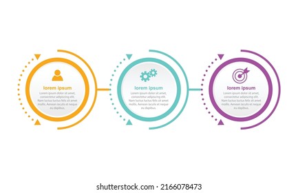 presentation Business Infographic template Vector with icons and 3 options or steps