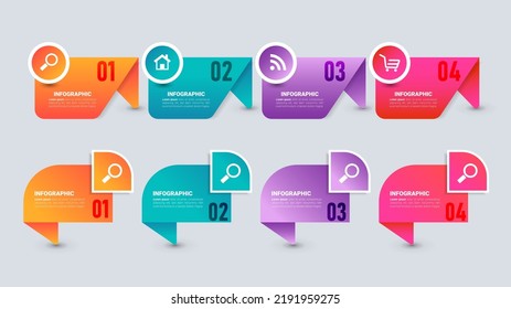 Presentation business infographic template vector.