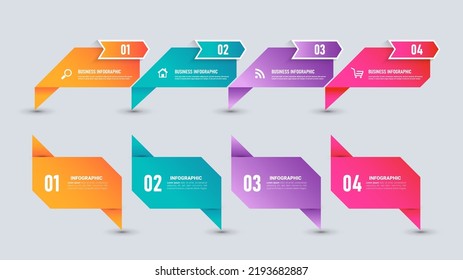Presentation business infographic template vector.