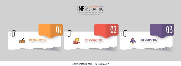 Vector de plantillas de infografía de negocios de presentación.