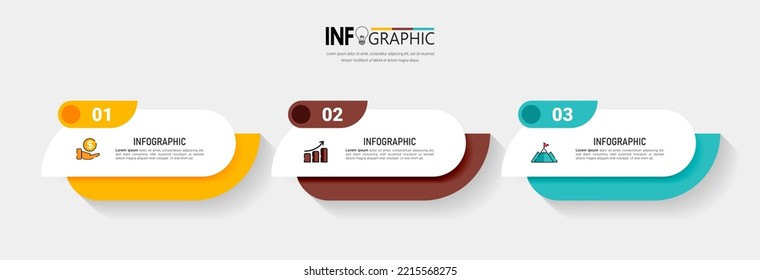 Presentation business infographic template vector.