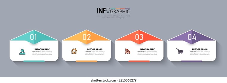 Presentation business infographic template vector.