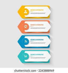 Vector de plantillas de infografía de negocios de presentación.