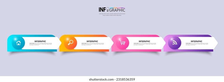 Presentation business infographic template vector.