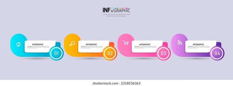 Presentation business infographic template vector.