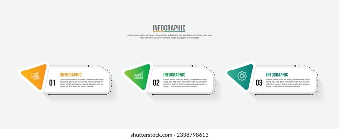 Presentation business infographic template vector. Can be used for process diagram, presentations, workflow layout, banner, flow chart, info graph.	